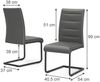 Freischwinger Salvo Grau/Schwarz 4er Set Vicco Bild 2