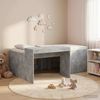 vidaXL Hochbett mit Schreibtisch für Kinder Betongrau 80 x 200 cm 3422646 Bild 1