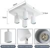 ZMH LED Deckenleuchte Weiß Deckenstrahler: GU10 Deckenlampe Spots 4 Flammig 330°Schwenkbar Deckenspots Industrial Wandstrahler Modern Flurlampe für Wohnzimmer Schlafzimmer Küche Ohne Leuchtmittel Bild 2