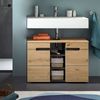 Waschbeckenunterschrank Cooper in Eiche und grau 80 cm Bild 4