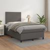 vidaXL Boxspringbett mit Matratze Grau 120x200 cm Kunstleder 3142717 Bild 1