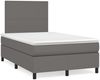 vidaXL Boxspringbett mit Matratze Grau 120x200 cm Kunstleder 3142717 Bild 2