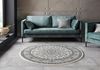 Orientalischer Kurzflor Teppich Parun Täbriz - creme grau - 160 cm Durchmesser Bild 3