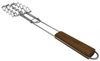 Grandhall Grillwurst Korb BBQ Sausage Grill Basket Bambus verchromter Stahlgrillkorb Bild 4