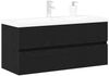 vidaXL Waschbeckenschrank Schwarz Eichen-Optik 90 x 39 x 62 cm 3333141 Bild 3