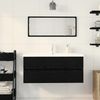 vidaXL Waschbeckenschrank Schwarz Eichen-Optik 90 x 39 x 62 cm 3333141 Bild 4