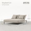 osoltus LIV Premium Daybed Doppelliege Olefin Axroma 190 x 145 cm Taupe Beige Bild 3