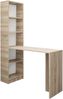 Schreibtisch BeOne, mit Regal und LED Beleuchtung, Sonoma Eiche, 125 x 183 x 50 cm Bild 3