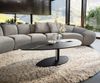 Couchtisch Edge Organisch 140x76 cm Keramik Laminam® Noir Desir Braun Vibany Metall Schwarz Bild 1