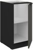 Küchen Unterschrank 40 cm Küche ARIA Graphite ultra matt + Schwarz matt, hochwertige Fronten mit Anti Fingerprint Beschichtung Küchenzeile Küchenblock Bild 3