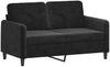 vidaXL 3-tlg. Sofagarnitur mit Kissen Schwarz Samt 3202009 Bild 3