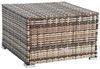 Rattanhocker Gartenhocker Hocker XXL Stuhl Polyrattan Sitzhocker Beige-Braun Bild 3