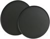 Decoris season decorations Dekotablett, Dekoratives Tablett rund Metall 30-35cm Schwarz matt 2er Set Bild 4