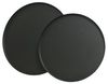 Decoris season decorations Dekotablett, Dekoratives Tablett rund Metall 30-35cm Schwarz matt 2er Set Bild 5