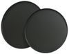 Decoris season decorations Dekotablett, Dekoratives Tablett rund Metall 30-35cm Schwarz matt 2er Set Bild 3
