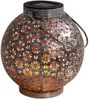 Näve Solar-Gartenleuchte LED mit Dämmerungssensor Blumenmuster 19 cm silber Bild 2