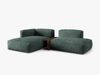 Micadoni Ecksofa Martina 2-Sitzer mit Couchtisch Links Samt Petrol Bild 2