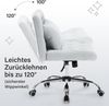WOLMICS Bürostuhl ohne Armlehnen Drehstuhl Linen Schreibtischstuhl Lendenkissen Bild 5