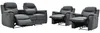 Vente-unique - EVASION Sofa and armchair set Leder Grau - B 96 cm x H 100 cm x L 205 cm95 cm Bild 1