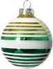 Weihnachtskugel Ø 8cm Ringe gold / grün Schatzhauser Thüringer Glas und Weihnachtsschmuck Bild 1