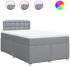 vidaXL Boxspringbett mit Matratze Hellgrau 120x190 cm Stoff 3288933 Bild 2