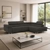 Goldstoff Ecksofa mit Schlaffunktion & Bettkasten - hochwertiges Sofa, Couch mit Schlaffunktion für Wohnzimmer - Schlafsofa - Eckcouch, Eckcouch mit praktischem Bettkasten in grau Bild 2