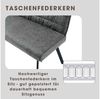 byLIVING Bank Robbie/Vintage Bezug in anthrazit, Gestell in schwarz/Steppung im Rücken und umlaufender Keder, Taschenfederkern für hohen Sitzkomfort/Sitzbank, Esszimmerbank/Maße: B 161, H 90, Bild 4