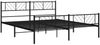 vidaXL Bettgestell mit Kopf- und Fußteil, Metall, Schwarz, 183x213 cm Bild 4