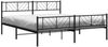 vidaXL Bettgestell mit Kopf- und Fußteil, Metall, Schwarz, 183x213 cm Bild 3