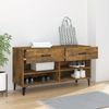 vidaXL Schuhschrank Räuchereiche 102x35x55 cm Holzwerkstoff 817570 Bild 3