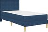 vidaXL Bettgestell mit Matratze mit Kopfteil Blau 80 x 200 cm Stoff 3415082 Bild 3