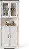FiveWillowise Eckschrank Schmaler Eckschrank mit 2 Türen und 5 Ablagen, 170 cm (1-St) Badezimmer- & Mehrzweckschrank mit 5 Ablagen, weiß Bild 3