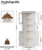 FiveWillowise Eckschrank Schmaler Eckschrank mit 2 Türen und 5 Ablagen, 170 cm (1-St) Badezimmer- & Mehrzweckschrank mit 5 Ablagen, weiß Bild 2