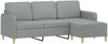 vidaXL 3-Sitzer-Sofa mit Hocker Hellgrau 180 cm Stoff 3201192 Bild 3