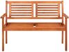 vidaXL 2-Sitzer-Gartenbank mit Auflage 120 cm Massivholz Eukalyptus 3060969 Bild 3