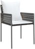 vidaXL 5-tlg. Garten-Essgruppe mit Kissen Poly Rattan und Stahl 3187053 Bild 5