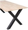 Esstisch Tablo Eiche, X-Gestell aus Metall, modern rechteckig, natur, 220 cm, für 6–8 Personen Bild 2