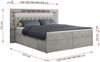 Boxspringbett - Doppelbett mit Multipocket-Matratze und LED - GOLD-6 - 200x200cm - Hellgrau Stoff - H4 Bild 5
