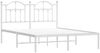 vidaXL Bettgestell mit Kopfteil Metall Weiß 140x200 cm 353489 Bild 3