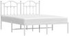 vidaXL Bettgestell mit Kopfteil Metall Weiß 140x200 cm 353489 Bild 4