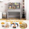 COSTWAY Kindertisch, Kinderschreibtisch, Holz, mit Ablagefach, 80 x 48 x 102 cm Bild 3