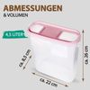 Vorratsdosen mit Deckel 4,5 Liter ( 2er Pack / Altrose ), Luftdicht Schüttdose BPA frei, Vorratsbehälter Set - Frischhaltedosen Klappdeckel Bild 3