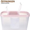 Vorratsdosen mit Deckel 4,5 Liter ( 2er Pack / Altrose ), Luftdicht Schüttdose BPA frei, Vorratsbehälter Set - Frischhaltedosen Klappdeckel Bild 5