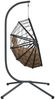 vidaXL Hängesessel Ei-Design mit Ständer Taupe Rattan und Stahl 4007403 Bild 5