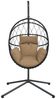 vidaXL Hängesessel Ei-Design mit Ständer Taupe Rattan und Stahl 4007403 Bild 4