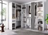 Dmora Großer Kleiderschrank Dindo, Schlafzimmermöbel, Schrank, Garderobe, 234x141 h205 cm, Weiß Bild 2