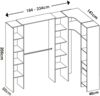 Dmora Großer Kleiderschrank Dindo, Schlafzimmermöbel, Schrank, Garderobe, 234x141 h205 cm, Weiß Bild 3