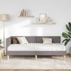 vidaXL Eckbettgestell mit Matratze Sonstiges 2 pcs Taupe Stoff 3393730 Bild 3