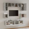 vidaXL 8-tlg. TV-Schrank-Set Betongrau Holzwerkstoff 3114409 Bild 3