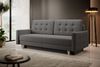 Selsey ‘Verat’ Schlafsofa mit Stauraum und Easy-Clean Veloursbezug, Dunkelgrau Bild 2